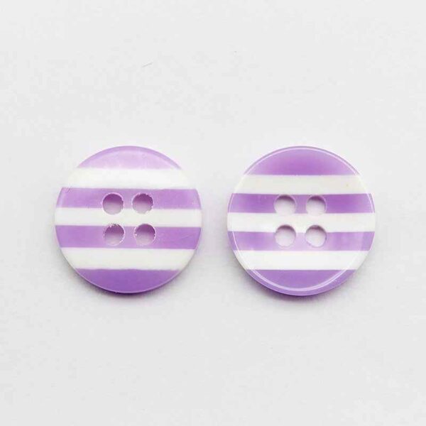 12.5mm Round 4-Hole Striped Resin Buttons for Children Clothing 100pcs