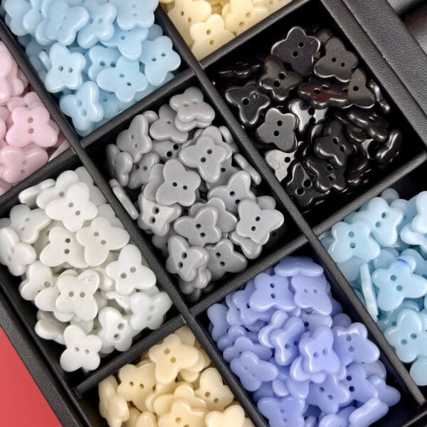 Butterfly Ceramic Buttons Perfect for Kids’ Shirts & Knitwear 20pcs - Image 3