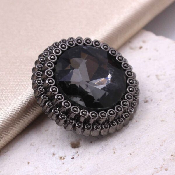 19mm/22mm Round Glass Rhinestone Metal Buttons 40 Pack(4 Colors)