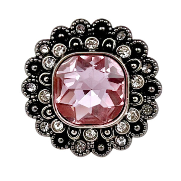 21mm Vintage Chinese Style Black White Flower Bead Metal Buttons 10pcs - Image 5