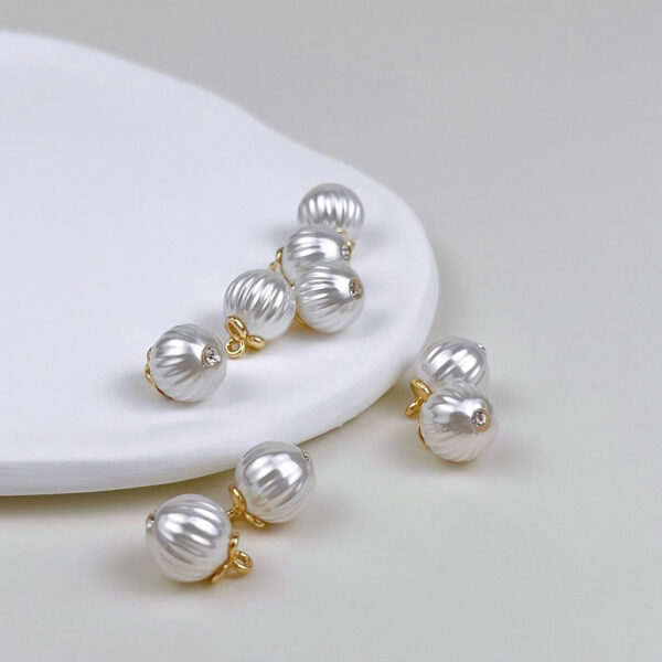 Baroque Pearl Shaped Metal Buttons for Chiffon Shirts Blouses 10pcs - Image 4