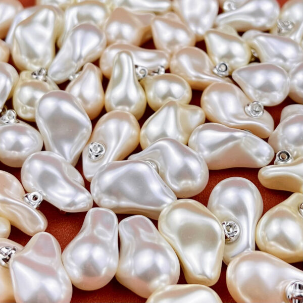 18/23MM High-Gloss Peanut Pearl Dress Cheongsam Buttons 10pcs - Image 2