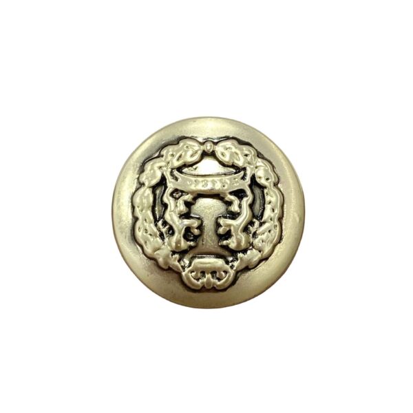 15/18/20mm Retro Gold Round Lion Metal Shank Buttons 20pcs