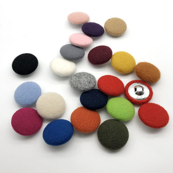 28mm Round Fabric-Covered Buttons for Women's Cashmere Coats 20pcs - Image 2