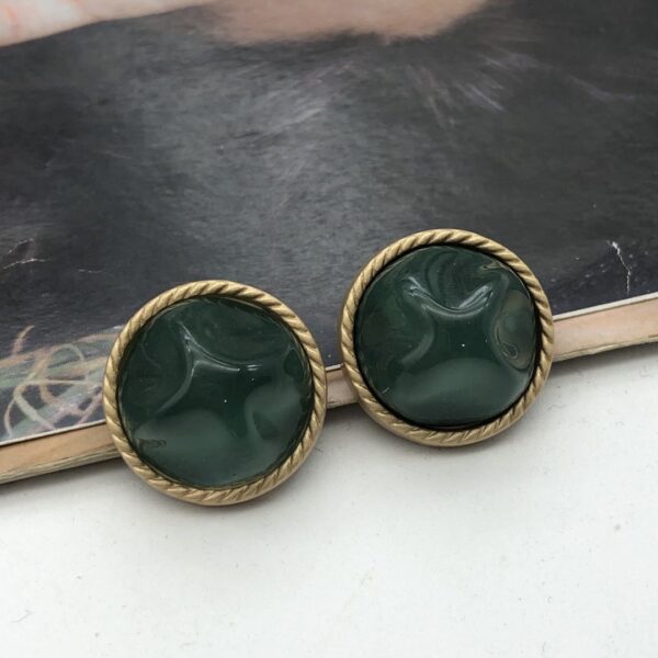 21mm Wave Stone Round Women’s Wool Coat Metal Shank Button 12pcs - Image 4
