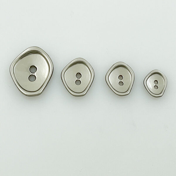 12/15/17/22mm Irregular Metal Buttons with Two Holes 100 Pack - Image 6