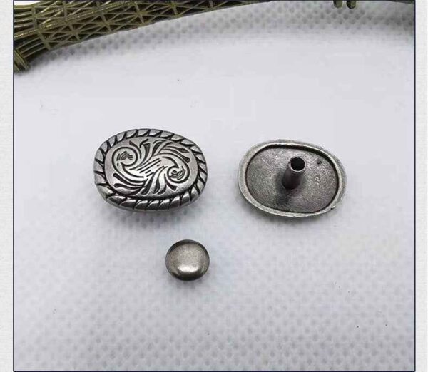 Vintage Punk Floral Scroll Bow Rivets Ornate Metal Studs 30 Pack