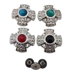 20MM Punk Belt Screw Studs – Zinc Alloy Cross Rivets 20 Pack