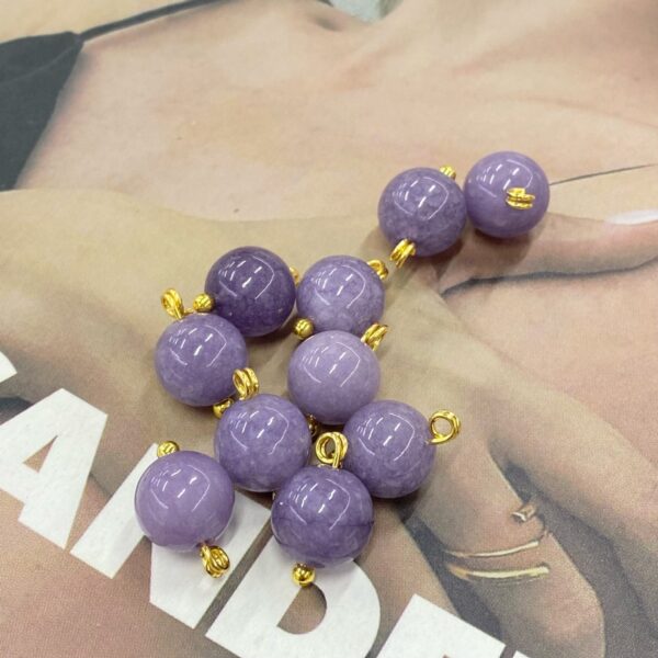 10mm Chinese Style Natural Jade Stone Buttons 20pcs - Image 15