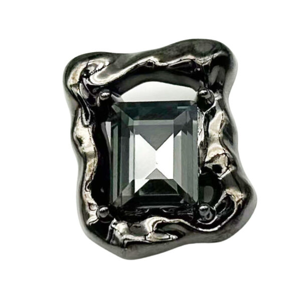 16/20/28mm Beveled Diamond Rectangular Hollow Metal Buttons 12pcs - Image 7