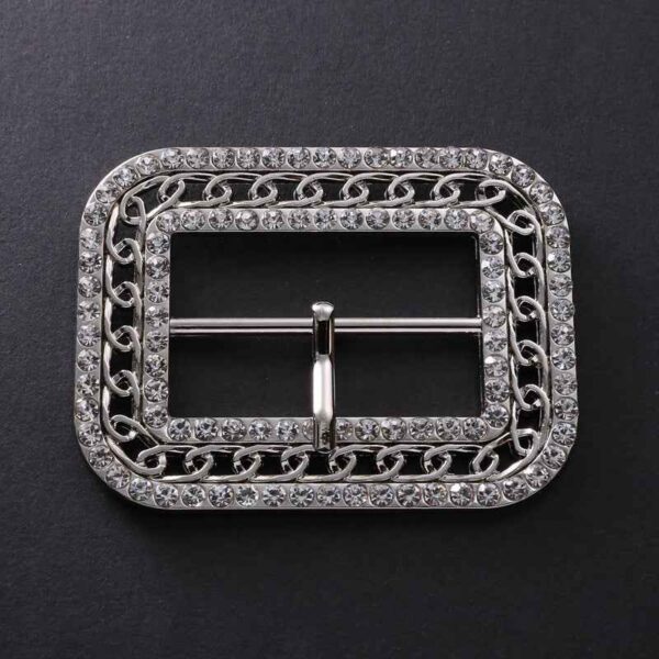 Crystal Belt Buckles Adjustable Coat Clasps with Pin Closure 10 Pack