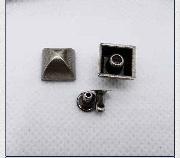 10/15MM Vintage Silver Pyramid Studs Punk Gothic Rivets 30 Pack