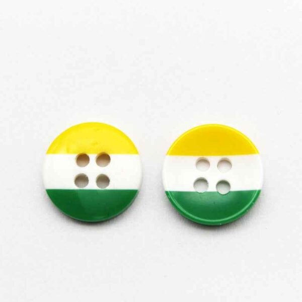 11.5/15mm Round Rainbow Striped Resin Buttons for Baby Clothing 100pcs