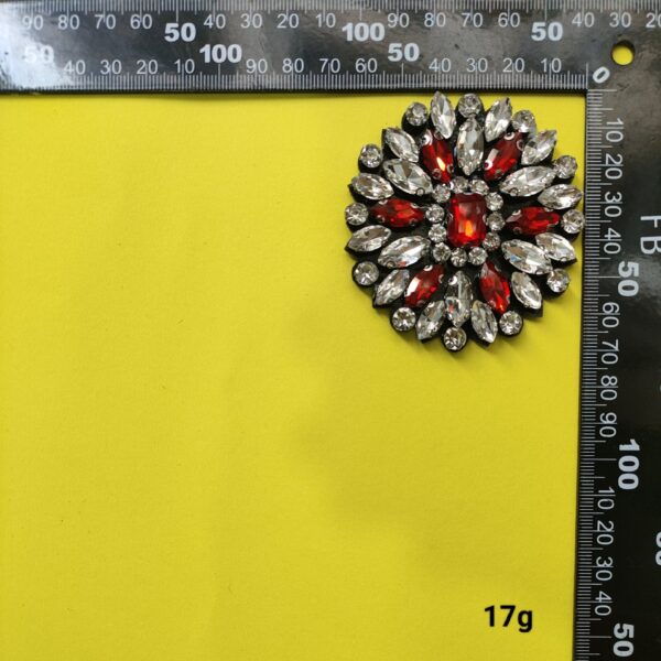 Silver Beaded Flower and Dog Fabric Patches 7 Pack - Image 3