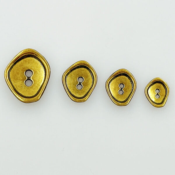 12/15/17/22mm Irregular Metal Buttons with Two Holes 100 Pack - Image 5