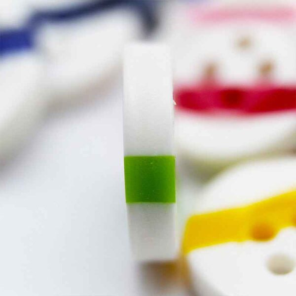 Rainbow Striped Round 4-Hole Resin Buttons for Kids' Crafts 100pcs