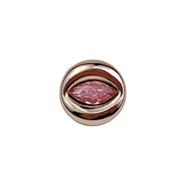 11mm Evil Eye Thin Eye Zircon Metal Button for Women Blouses 20pcs - Image 5