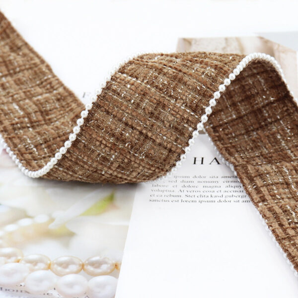 38mm Checkered Flannel Ribbon with Bead Edge 5 Yards - Image 13