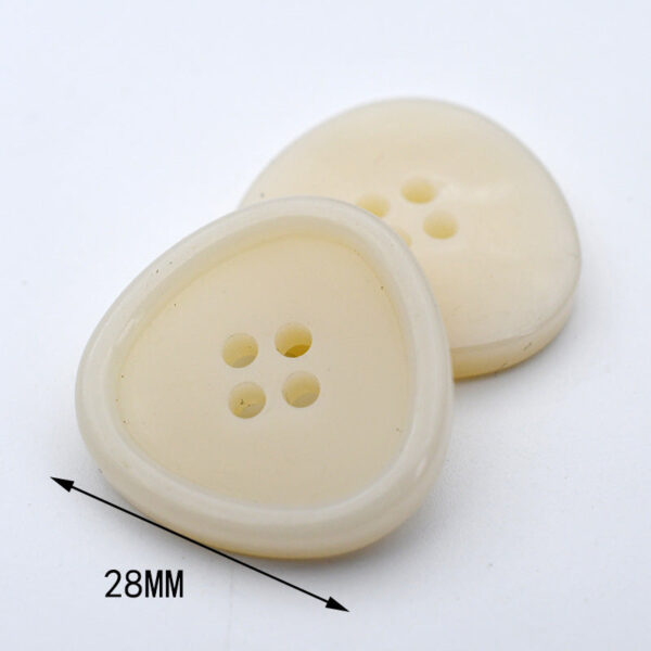 Irregular Beige Marble Resin Decorative Buttons for Women 48 Pack - Image 7