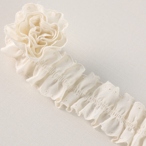 45/50mm 3D Double-Sided Cotton Pleated Lace Trim 5 Yards - Image 6