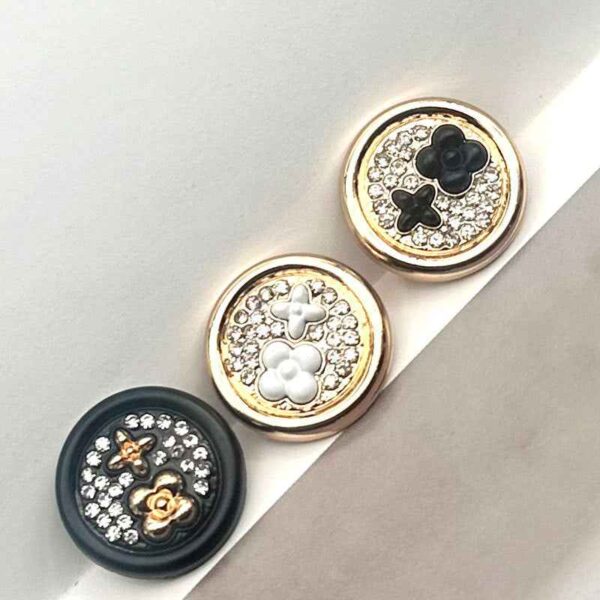 28L/36L/40L Round Two-Tone Metal Shank Sewing Buttons 10pcs