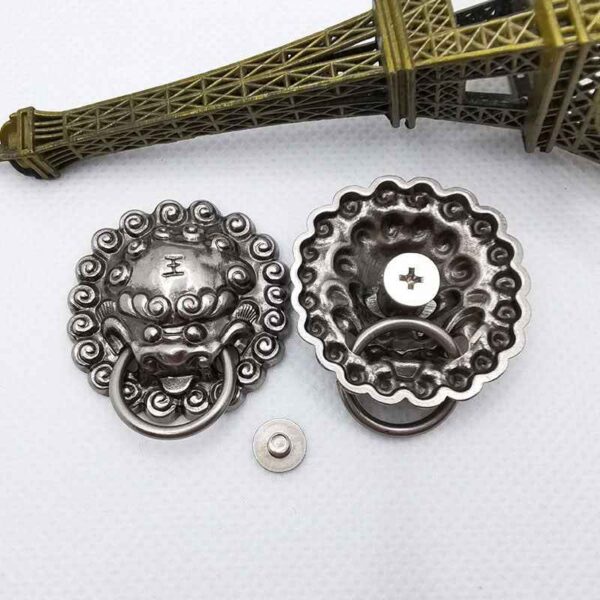 30MM Vintage Dragon King Screw Studs Antique Silver Bronze Rivet 10pcs