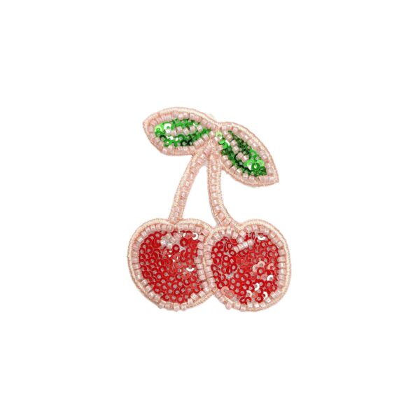 Cute Cherry Bow and Animal Hand-Embroidered DIY Applique 5 Pack - Image 3