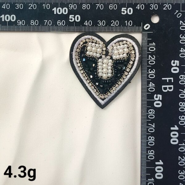 Sunflower and Heart Embroidered Patches with Crystal Accents 10 Pack - Image 5