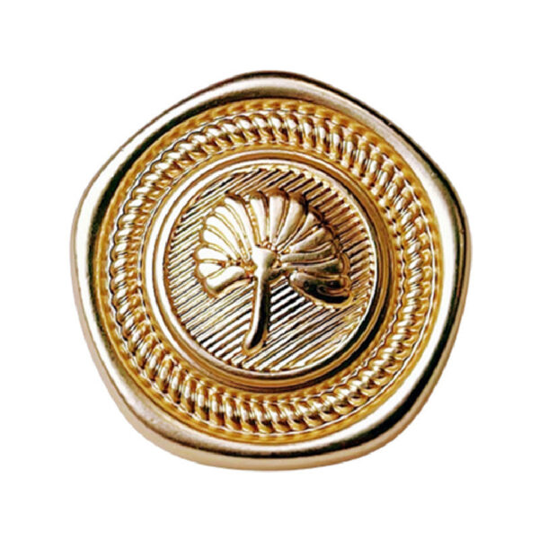 18/23mm Pentagon Vintage Apricot Leaf Metal Button 20pcs - Image 4