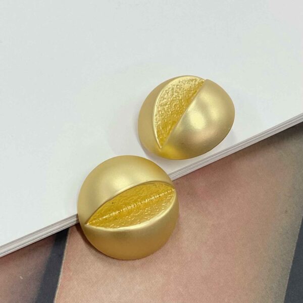 23mm Gold Smiley Face Decorative Metal Shank Buttons 20pcs