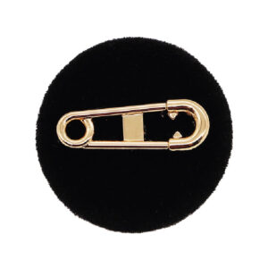 18/23mm Metal Pin Black Flocked Resin Button 12pcs