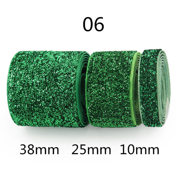 10/25/38mm Gradient Chenille Ribbon with Sparkle 3 Sizes Pack - Image 5