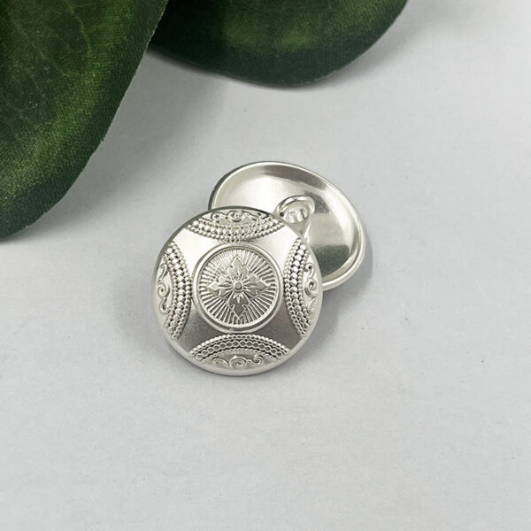15mm 18mm Chinese Vintage Flower Pattern Metal Shank Buttons 50pcs - Image 7