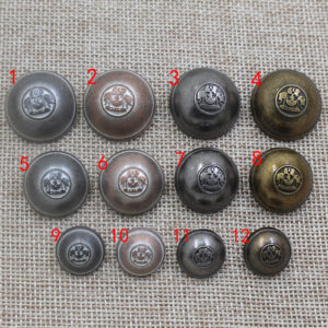 15/20/23mm Vintage Bronze Tin Round Shank Buttons 96 Pack