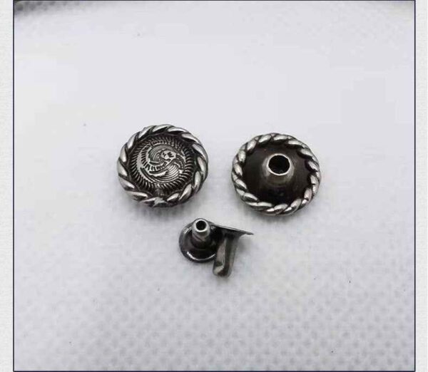 Vintage Punk Floral Scroll Bow Rivets Ornate Metal Studs 30 Pack