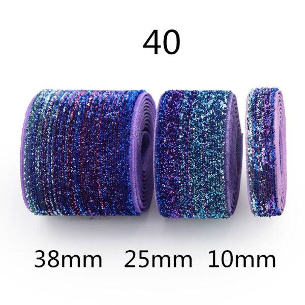 10/25/38mm Gradient Chenille Ribbon with Sparkle 3 Sizes Pack - Image 25