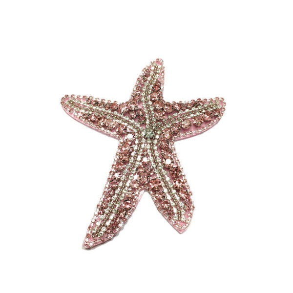 4 Colored Beaded Starfish Embroidered Patches - Image 3