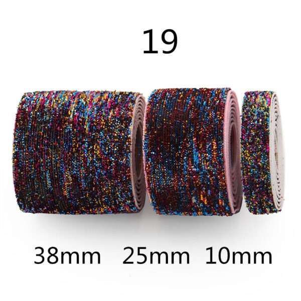 10/25/38mm Gradient Chenille Ribbon with Sparkle 3 Sizes Pack - Image 14