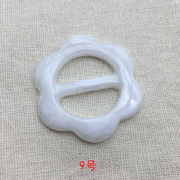 25mm Adjustable Flower Resin Buckle Button for T-Shirts Scarves 10pcs - Image 12