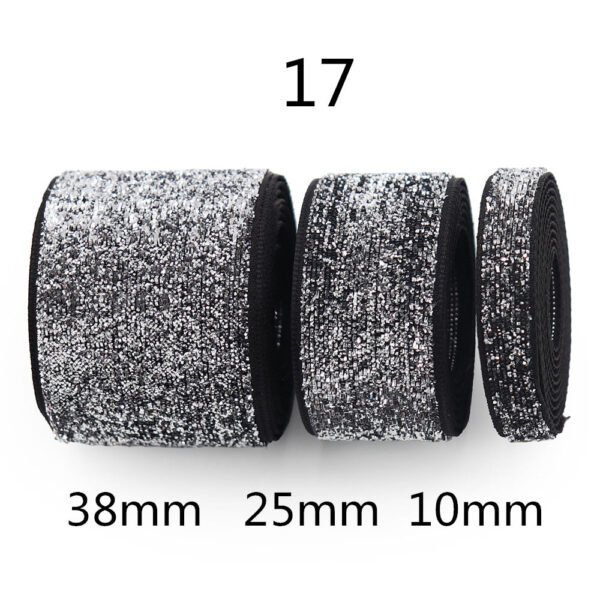 10/25/38mm Gradient Chenille Ribbon with Sparkle 3 Sizes Pack - Image 13