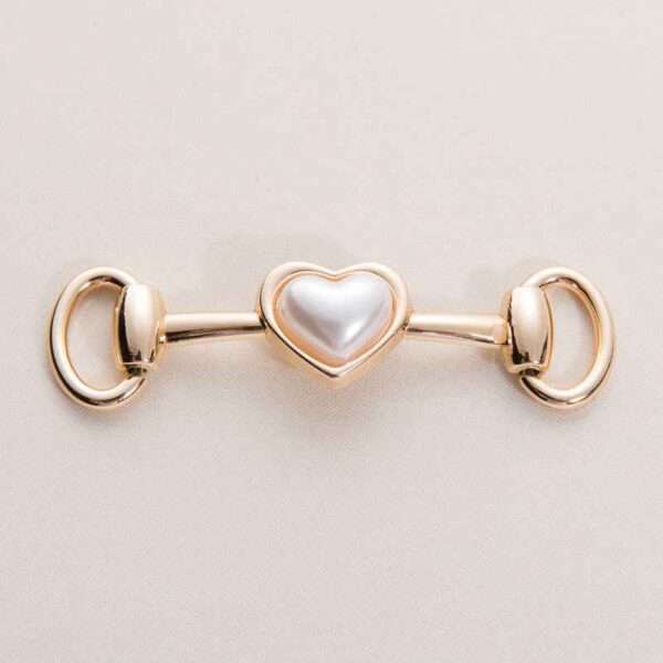 73mm Gold Silver Metal Heart Chain Decorative Buckle 20 Pack
