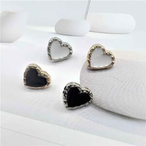 20L (12.5mm) Vintage British-Style Heart Shank Buttons 48 Pack