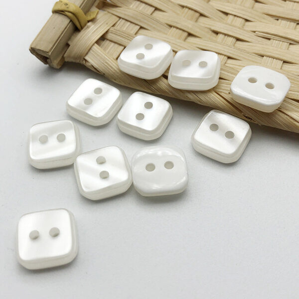 11mm Colorful Square Heart Flower Resin Buttons 100pcs - Image 8