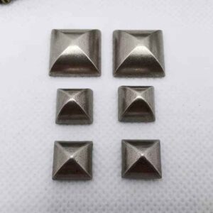10/15MM Vintage Silver Pyramid Studs Punk Gothic Rivets 30 Pack