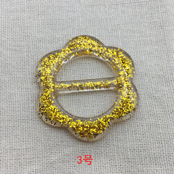 25mm Adjustable Flower Resin Buckle Button for T-Shirts Scarves 10pcs - Image 6