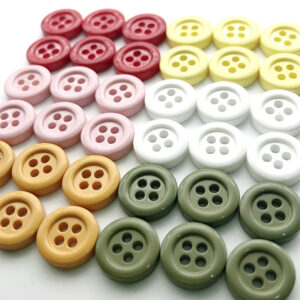 11.5mm Colorful Round Four-Hole Buttons for Kids' Cardigans 100pcs
