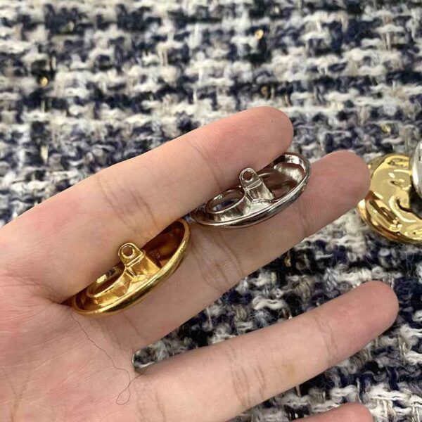 30/35/40MM Oversized Unique Hollow Metal Shank Buttons Bulk 50pcs