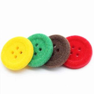 18mm Round 4-Hole Velvet Resin Buttons for Women's Wool Coats 20pcs