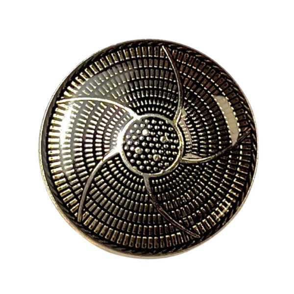 25mm Vintage Resin Rose Gold Spiral Metal Shank Buttons 10pcs - Image 4