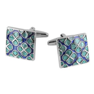 17mm Square Enamel Cufflinks